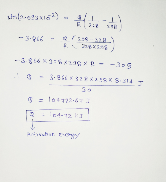 un (2-093x162) = ( 328 298 - 3.866 = $ ( 298 – 328 ) -3.866 X 328 X298 x R = -309 .: = 3.866 X 328 X298 X 8.314 T 30 Q = 1047
