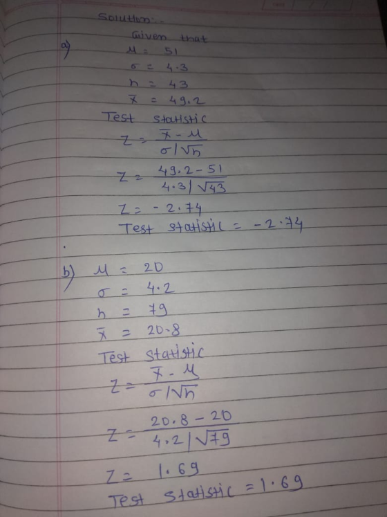 Given taat 3 Test stoutlsti c Test 4 0HSH 2D-8 - 그 3.从 チ 2D. 8-20 Z: 69