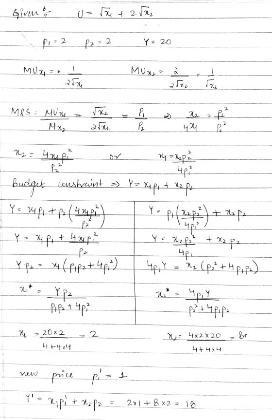 Given & - () = {ч + 2 x, 2. 12² Z2 Ya 2.0 M 0x1 = 1 МОх, ? 2 Гя, 2 งาน а. 2. L, 2. MRS = Muay Mх, P, P2 р P? ЧЧ 21- Оy P, 2 т