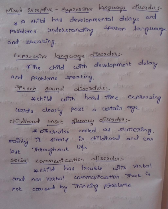 Mined secepfive expresstve languag disondler A Chld has developmental delays canclers tandling aund sporon lanua 9adar p9oble