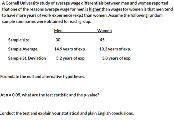 .. A Cornell University study of average wage differentials between men and women reported that one of the reasons average wa