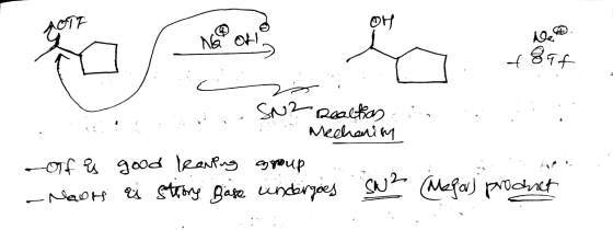 oko des. +894 i ..SN? Realkiase .s! Trio SNS Realtian.. Mechanity -off is good leaving group -Noors a strong Base undergoes