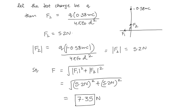 Det №teot charge oe q F. 2- 7.35N