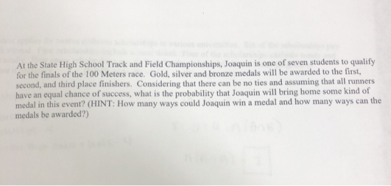 At the State High School Track and Field Championships, Joaquin is one of seven students to qualify for the finals of the 100