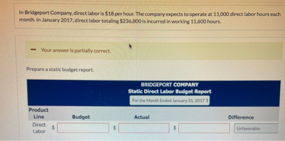 In Bridgeport Company, direct laboris $18 per hour. The company expects to operate at 11,000 direct labor hours each month. I