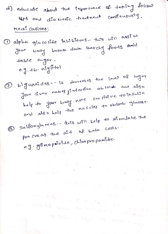 d) educc&c Medi cations our ood et down sact food md and ald o etr tue Mus clej to a