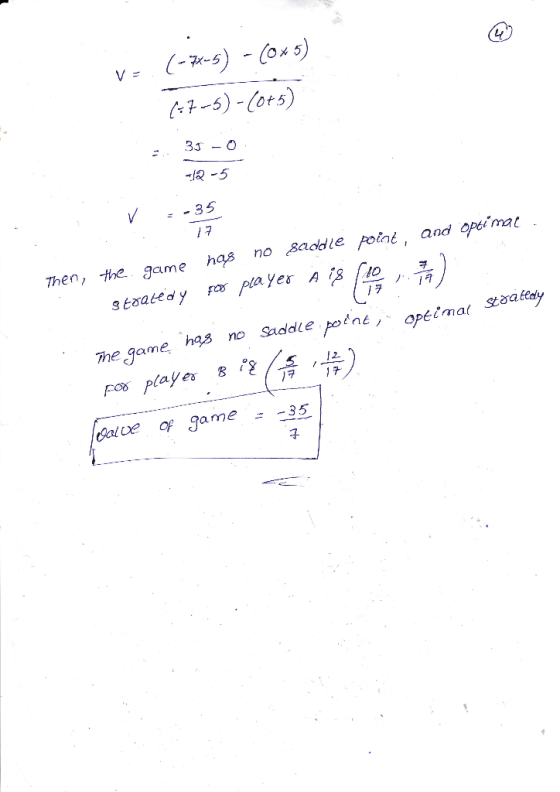 (H-s)-(ots) 35-0 -18 -5 0}デ 17 パ| 3|子 has no Baoele potn, and ope Then, the. game The game has no Saddle potne
