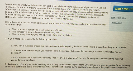 Dont miss th Inaccurate and unreliable information can spell financial disaster for businesses and persons who use this info