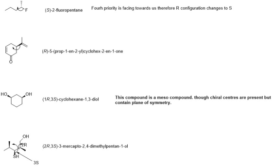 vor (912 Suoropontane (5)-2-fluoropentane Fourh priority is facing towards us therefore R configuration changes to S (R)-5-(p