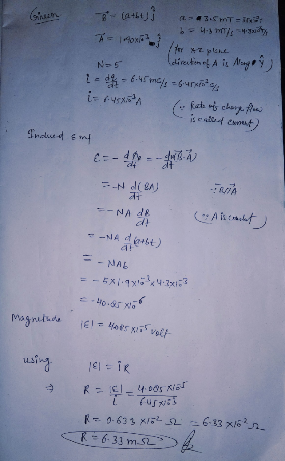Ginen B = (a+bt)) at a= 93.5 MT = 3.5x585 b= 4-3 MT/s = 4-3x107/s Ã = 1990x533 | for Ar plane N=5 (direction of A is Alongs 9