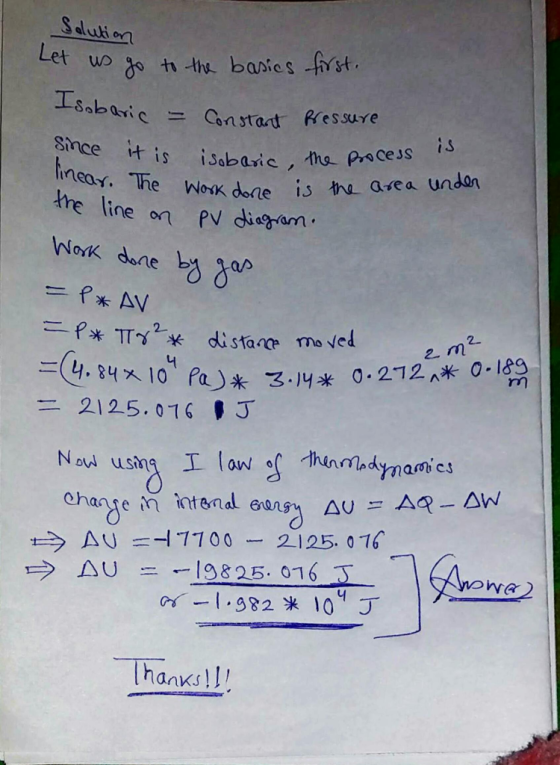 Salui on since it i isabaic, thop near. he Work done tre line on PV diegram 2. 2 m ustn フASU =-19825-016丁 -1.982米10 hanks!!