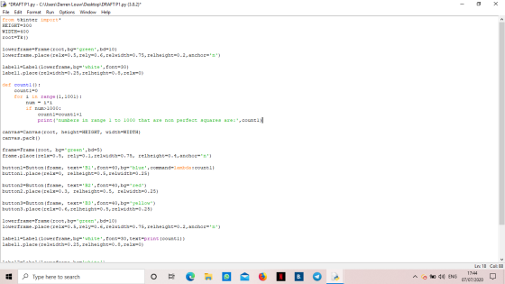 - x Lè DRAFT P1.py - C:\Users\Darren Louw\Desktop\DRAFT P1.py (3.8.2)* File Edit Format Run Options Window Help from tkinter
