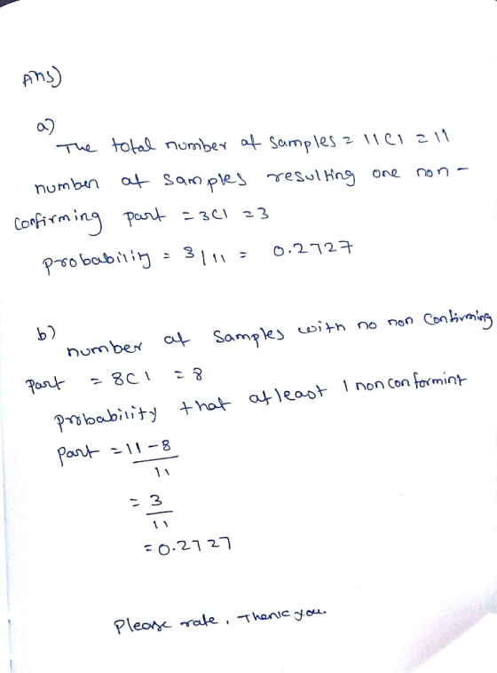 Phs 0) totae numbe Samples 2 11 C1こ11 Carn b) humber at Sample」 with no non Conhmi, atleoot no Con formin an 11-8 冫3