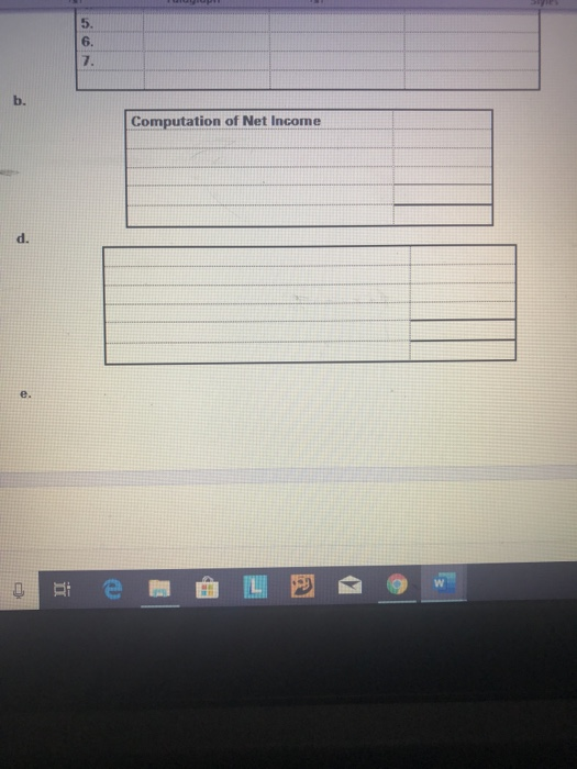 Computation of Net Income