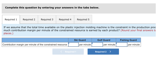 Complete this question by entering your answers in the tabs below. Required 1 Required 2 Required 3 Required 4 Required 5 If