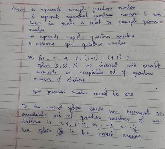 w represents principle quantum number l represents azimuthal quantum number. I can never loe greater an equal to principle qu