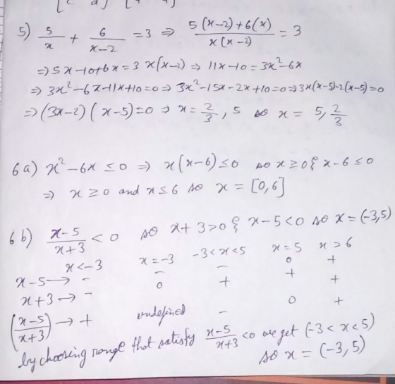 5) S (x-2) +6(x) 5 K-2 6 b 5 2+3 ndariel χ+3 r43