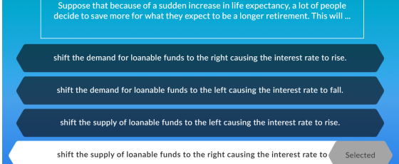 Suppose that because of a sudden increase in life expectancy, a lot of people decide to save more for what they expect to be