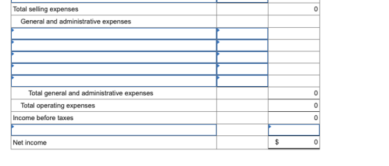 Total selling expenses General and administrative expenses Total general and administrative expenses Total operating expenses