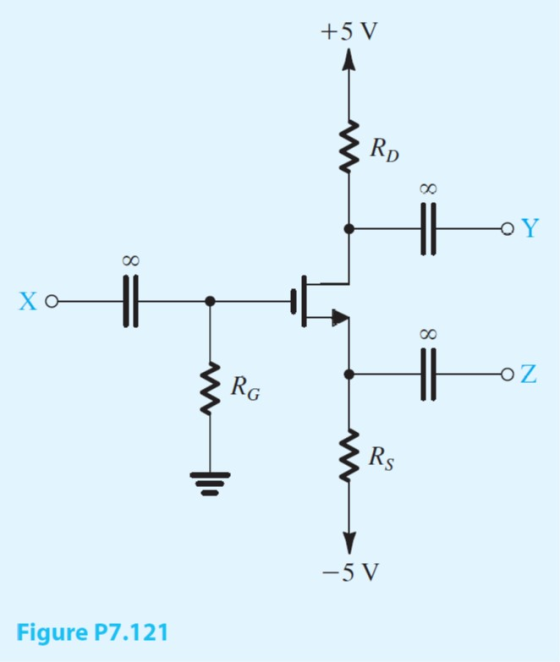 +5 V o Y RG -5 V Figure P7.121
