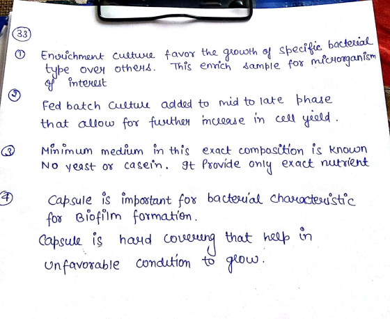 nt the growth of specific bacterial Cultu type Oven others. of interest This enrich samble for microrganism . Fed batch that
