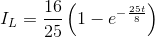 I_L = \frac{16}{25} \left(1-e^{-\frac{25 t}{8}}\right)