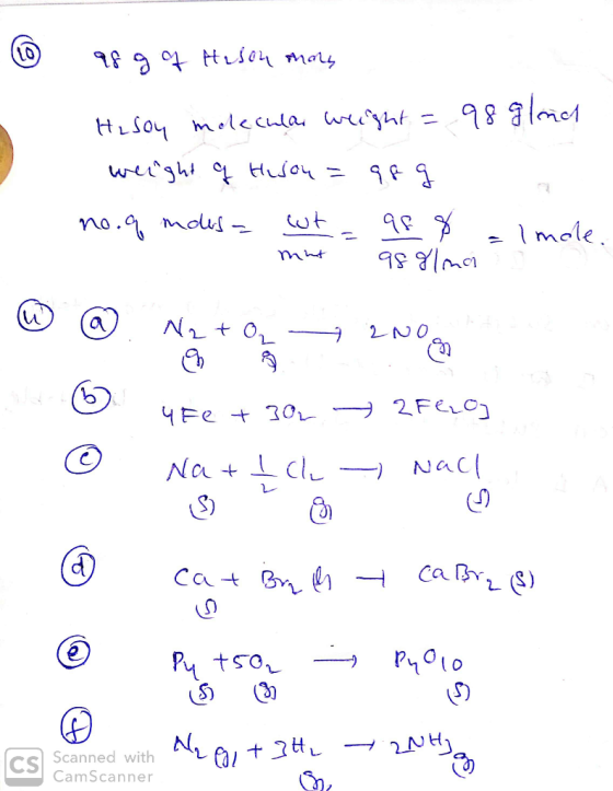 af g of Hison many Hisoy molecular weight = 98glna weight of Hison = 98 g nooq ndesa cut = 96 * = Imole. mit 988lma o - N2 +