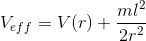 Vefs = V(r) +m!