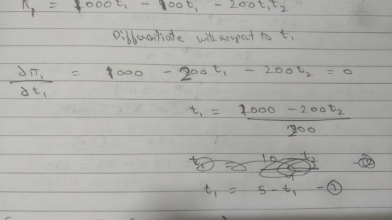 în - Hooot, - yoot - 200t,tz Differentiate with respect to ti = 1000 - poot, - 2oot so dit dt, t = 2000 - 2ootz 900 t = 5t