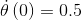 \dot{\theta }\left ( 0 \right )=0.5