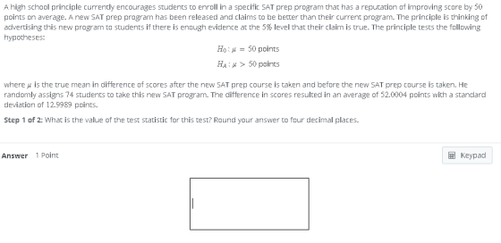 A high school principle currently encourages students to enroll in a specific SAT prep program that has a reputation of impro