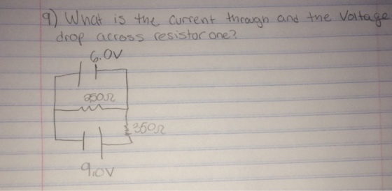 gW nat is the Current ticugh and tne Votta ge 2. across resistoc one? G.Ov 50 502 iOV