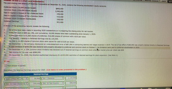 8Blam 14-02A a-c (Part Level Submission) PRINTER VERSION BACK NEXT The post-closing trial balance of Sheridan Corporation at
