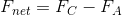 F_{net} = F_{C} - F_{A}