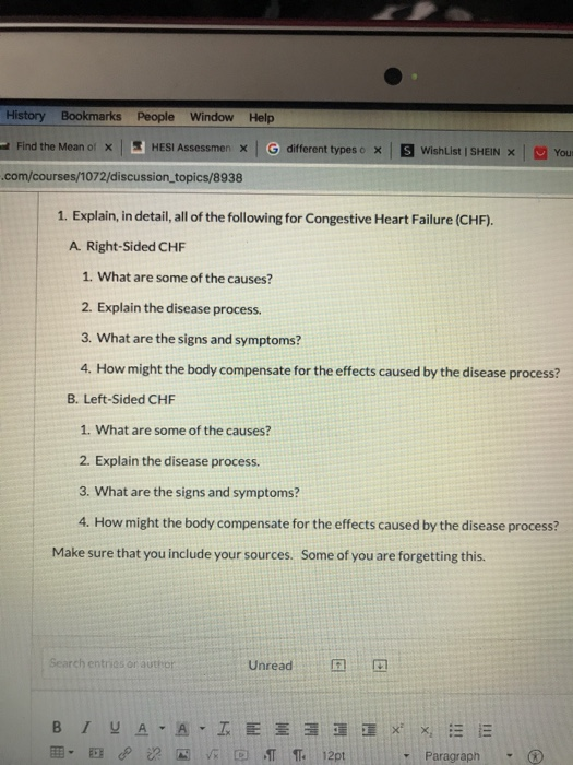 History Bookmarks People Window Help Find the Mean of X H ESI Assessmen x G different types o X Wishlist | SHEIN X You .com/c