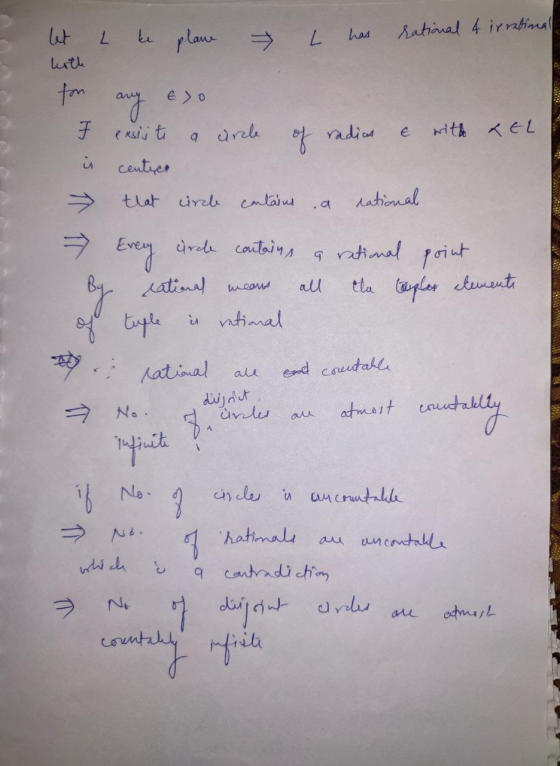 L te ke plane L has rational & irrational let with fon Eo any I exsiste orele 9 of radicas with KEL is centies that urdh cont