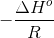 -\frac{\Delta H^o}{R}