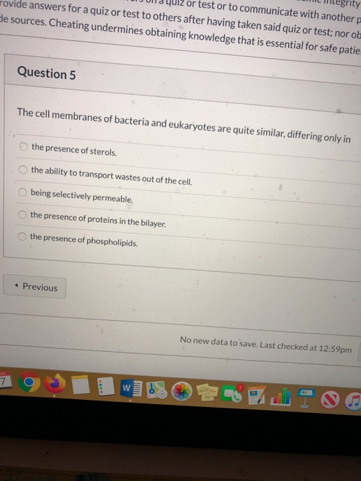 U legrity Juild Yuiz or test or to communicate with another p rovide answers for a quiz or test to others after having taken