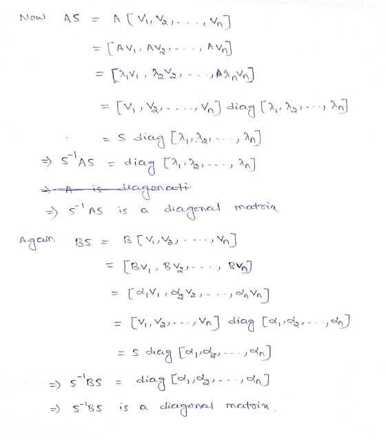 Nerea AS = Arvi, Val--., NJ = [ Avis Avg) --., Avn] = [1, V., Az Yig., A Ann] = [vi, Y. ..., Vn] diag (2, 93) 9n] . = diay [9