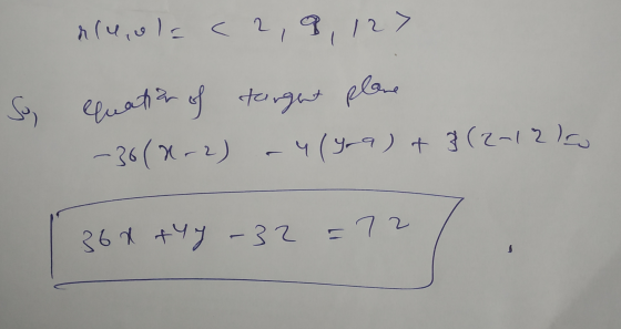rruola < 2,9,127 So , Quatia f target plane 4(yoq) + 3(2-12 -30(2-2) 368 +4y -32 72