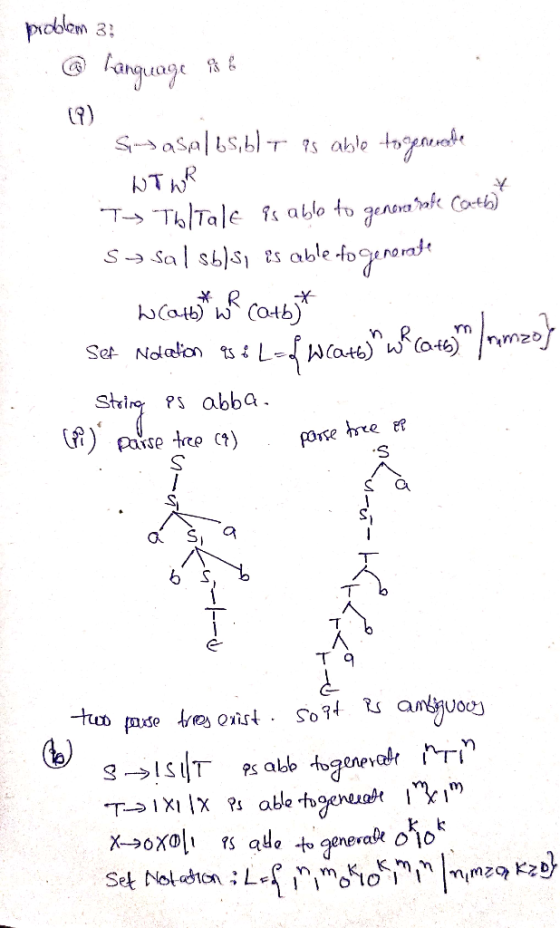 problem 3; @ language 6 19) S aalbs,bl.-t as able to proceste WTOR Is ThlTale as able to genere safe cath sv sal sb)s, is ab