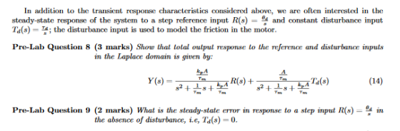 In addition to the transient response charactcristics considered above, we are often interested in tho steady-state response