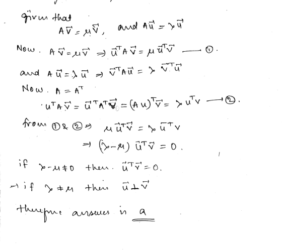 girm that AW = u5, and Añ=yu Now. AN=UT UTAN = Mutu and a ū =.) u » uTau =) with Now. AZAT uTA, ū TATā = (Au)v= y uTv from