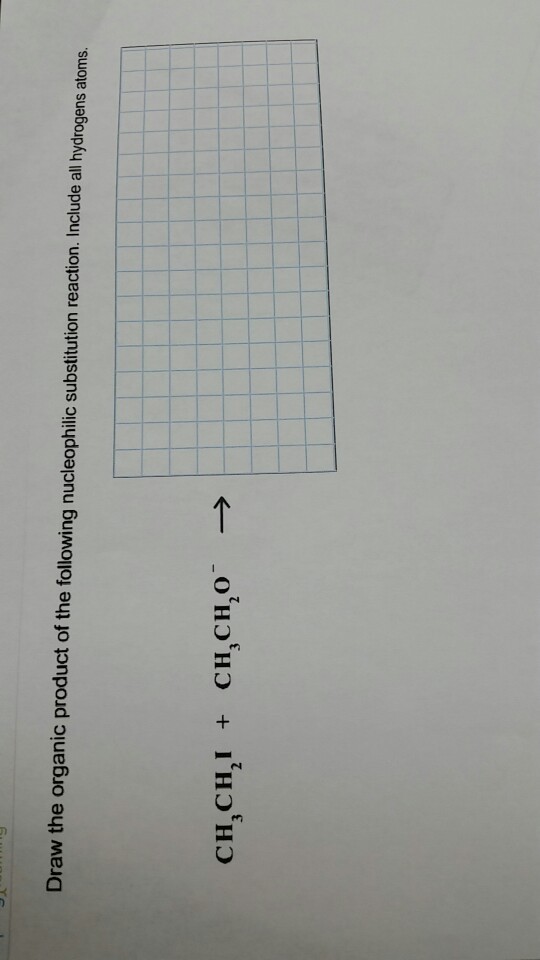 Draw the organic product of the following nucleoph