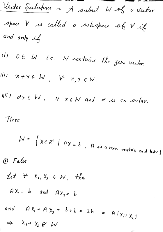and only Here Faloe AX,: b and Ax,-b