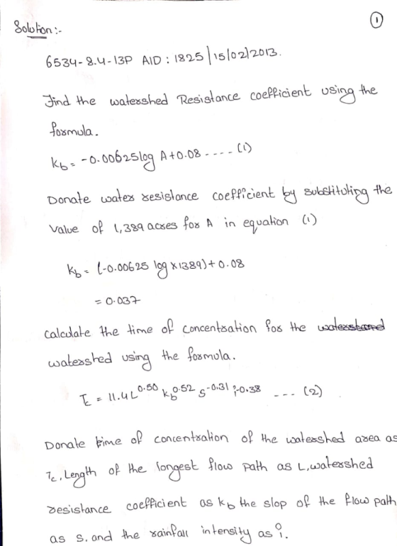 Iolokon:- 0 6534- 9.u-13P AID: 55lo212012 3ind the walesshed Resislance coeRicient usina the k6 = -0.00625109 A +0.08 Donate