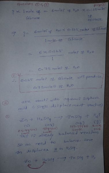 Imale at 6moles o ox d25eker Glucese G1uGase Hax o.125 ay ler pala 796mole of 1 le op G locoe 6X0125 moles op to O.25 males a