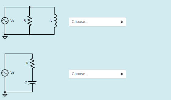 Vs R } Choose... R Vs Choose... H с