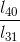 \frac{l_{40}}{l_{31}}