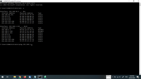 UL. C. WINDOWS\system32cmd.exe Microsoft Windows [Version 10.0.18362.657] (c) 2019 Microsoft Corporation. All rights reserved
